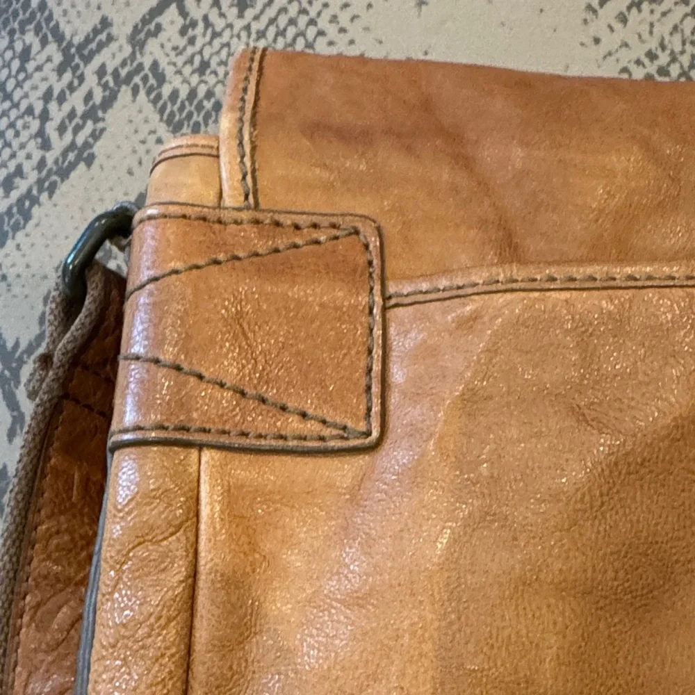 Fossil Brown Leather Messenger Bag